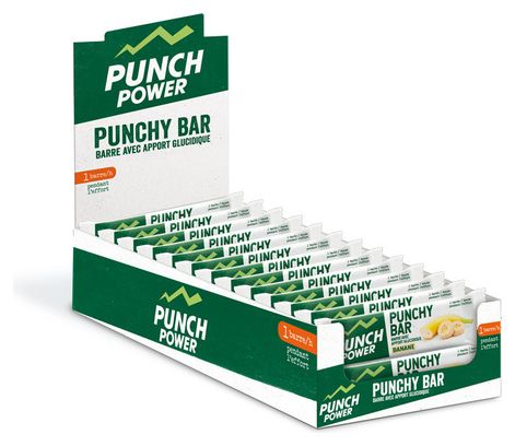 Présentoir de 40 barres punchy bar Punch Power banane – 30g