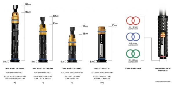 Lezyne Dual Insert Kit S Tubeless + Kit di riparazione multiutensile