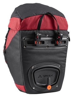 Paar Vaude OnTour Gepäckträgertaschen vorne Schwarz / Carmine