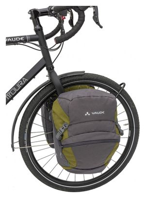 Paar Vaude OnTour Gepäckträgertaschen vorne Schwarz / Carmine