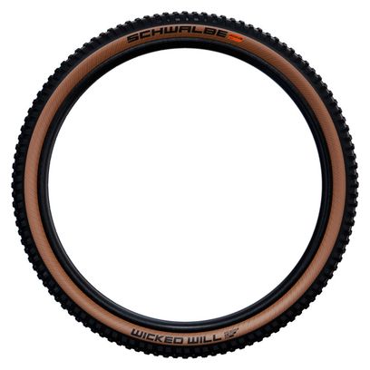 Pneu VTT Schwalbe Wicked Will 29'' Tubeless Ready Souple Addix Soft Super Race E-Bike E-50 Flancs Beige