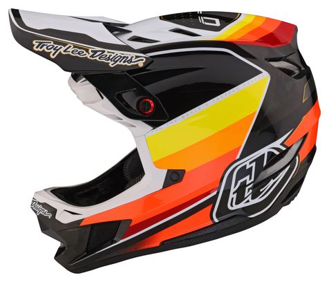 Casque Intégral Troy Lee Designs D4 Carbon Mips Noir/Orange