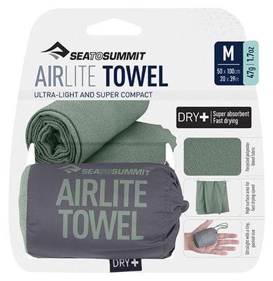 Toalla de microfibra verde Sea To Summit Airlite S 40x80cm