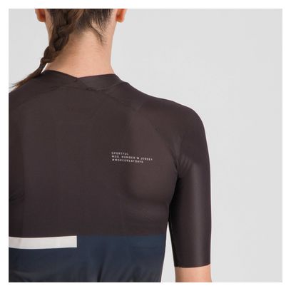 Maillot de manga corta Sportful Bomber para mujer Negro/Blanco
