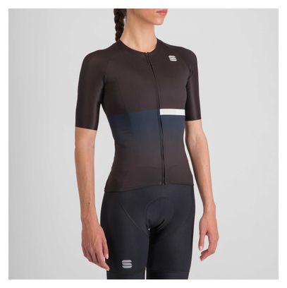 Maillot de manga corta Sportful Bomber para mujer Negro/Blanco