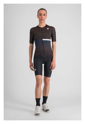 Maillot de manga corta Sportful Bomber para mujer Negro/Blanco