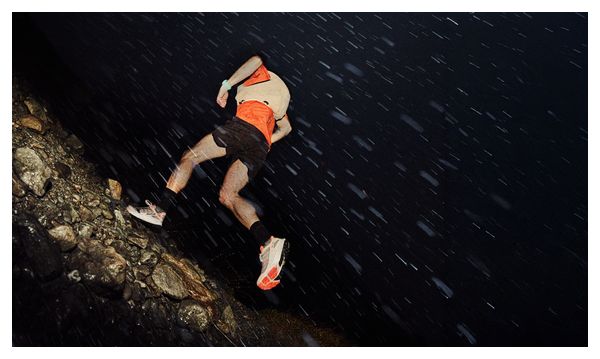 Scarpe da trail Inov 8 TrailFly Pro beige/arancione da uomo