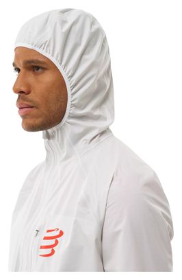 Veste Imperméable Compressport Thunderstorm Blanc Unisexe