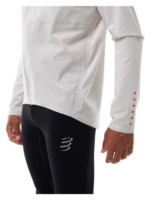 Veste Imperméable Compressport Thunderstorm Blanc Unisexe