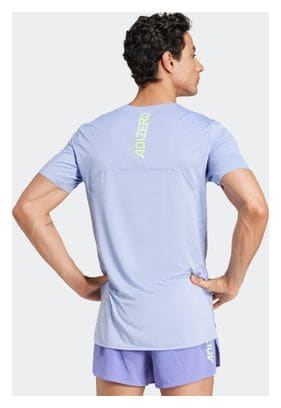 Adidas Adizero Tee Blue Homme short sleeve jersey