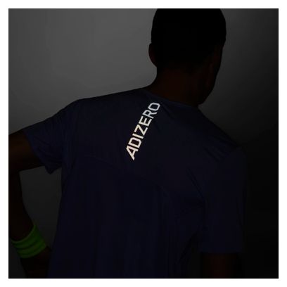 Kurzarm Trikot adidas Adizero Tee Blau Herren