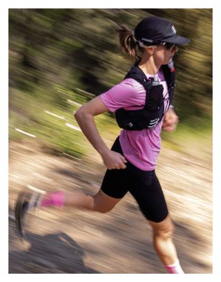 Compressport Trail Racing Kurzarm-Shirt für Damen, rosa
