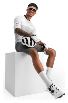 Maillot vélo manches courtes homme Cyclisme M2 Granfondo Blanc