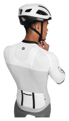 Maillot vélo manches courtes homme Cyclisme M2 Granfondo Blanc