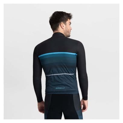 Maillot Manches Longues Velo Rogelli Hero ll - Homme - Bleu/Noir