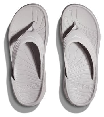 Hoka One One Ora Recovery Flip Grey White Men's Shoes