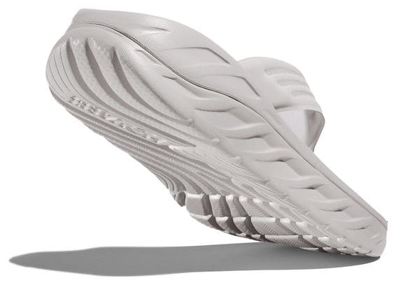 Hoka One One Ora Recovery Flip Grey White Men's Shoes