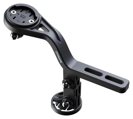 Soporte Contador CYCLAMI S29 Multifunción Garmin Wahoo Bryton Fijación GoPro Negro
