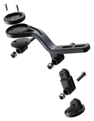 Soporte Contador CYCLAMI S29 Multifunción Garmin Wahoo Bryton Fijación GoPro Negro