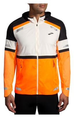 Veste réfléchissante Brooks Run Visible 2.0 Blanc/Orange Homme