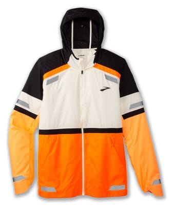 Chaqueta reflectante Brooks Run Visible 2.0 Blanco/Naranja para hombre