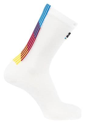 Salomon Pulse Crew Race Flag Socken Weiß