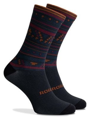 Chaussettes Velo Rogelli Aztec - Homme - Bleu/Orange