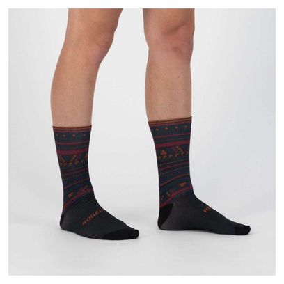 Chaussettes Velo Rogelli Aztec - Homme - Bleu/Orange