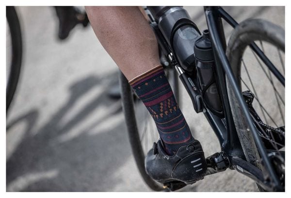 Chaussettes Velo Rogelli Aztec - Homme - Bleu/Orange