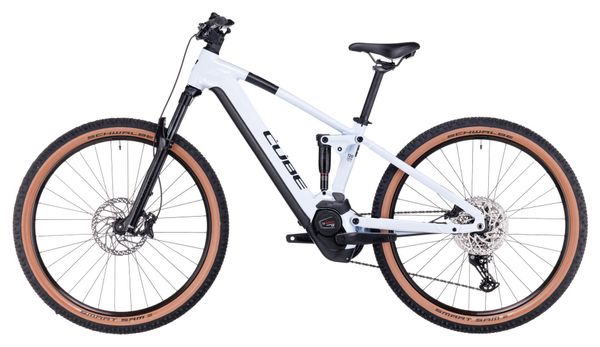 Cube Stereo Hybrid 120 Pro 625 Suspensión total eléctrica MTB Shimano Deore 12S 625 Wh 29'' Flash Blanco 2023