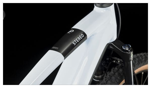 Cube Stereo Hybrid 120 Pro 625 Suspensión total eléctrica MTB Shimano Deore 12S 625 Wh 29'' Flash Blanco 2023