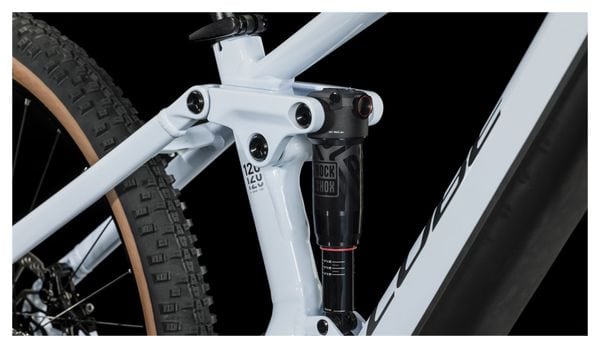 Cube Stereo Hybrid 120 Pro 625 Suspensión total eléctrica MTB Shimano Deore 12S 625 Wh 29'' Flash Blanco 2023