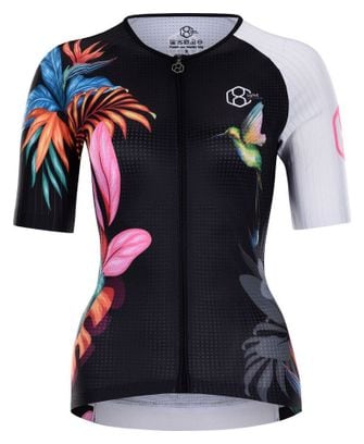 Maillot de cyclisme pour femmes  manches courtes noir 8andCounting