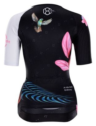 Maillot de cyclisme pour femmes  manches courtes noir 8andCounting