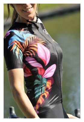 Maillot de cyclisme pour femmes  manches courtes noir 8andCounting