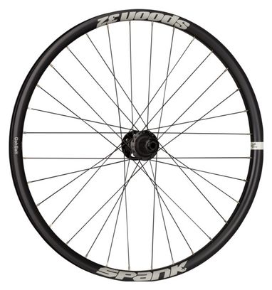 Pair of Wheels Spank Spoon 32 Tubeless Ready 32 Holes 27.5 &#39;&#39; Black // Rear 142x12mm with Adapter 135x12mm / Front Boost 15x110mm with Adapter 20x110