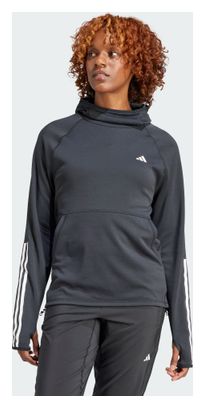 Adidas Own The Run 3 Sudadera negra con capucha para mujer