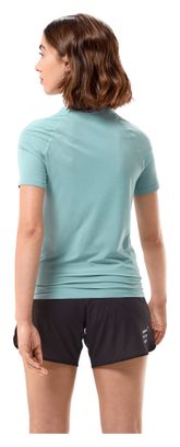 Camiseta de manga corta Compressport Trail Racing azul para mujer
