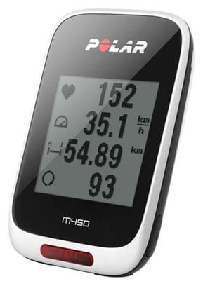 Kit Compteur GPS POLAR M450 Blanc + Support Déporté OFFERT