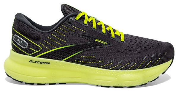 Brooks Glycerin 20 Grey Yellow Women's Running Shoes