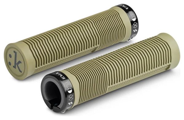 Coppia di manopole Fizik Comfortfeel Grips 32 mm kaki/nero