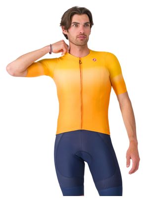 Maglia a maniche corte Castelli UPF arancione da uomo