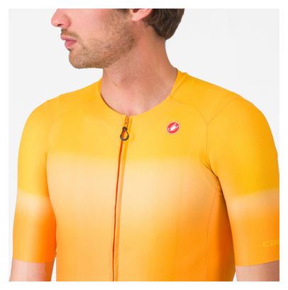 Maglia a maniche corte Castelli UPF arancione da uomo