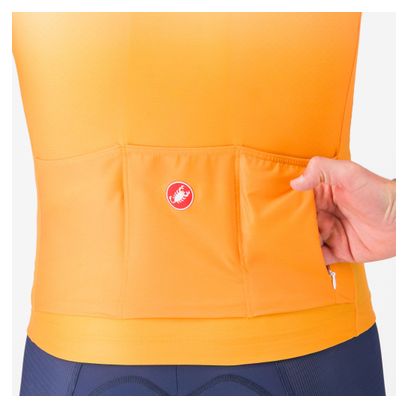 Maglia a maniche corte Castelli UPF arancione da uomo