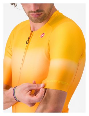 Maglia a maniche corte Castelli UPF arancione da uomo