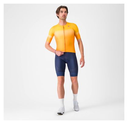 Maglia a maniche corte Castelli UPF arancione da uomo