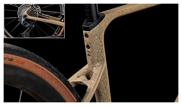 Cube Nuroad C:62 SLT Gravel Bike Sram Red XPLR AXS 13S 700 mm Mineral Grit Beige 2025