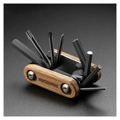 Kit d'outils vélo 8 en 1 ROCKBROS - Acier et Bois - Multifonctionnel