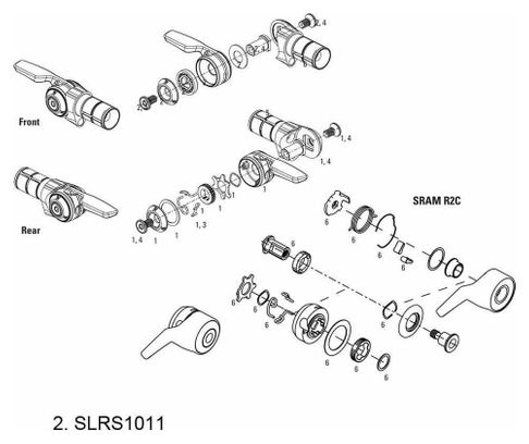 Commande de vitesses Sram Time Trial Shifter Spring Kit Rear