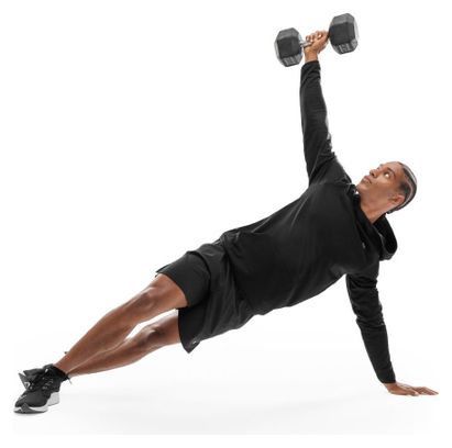 Sweat à capuche fitness homme Black Square Noir